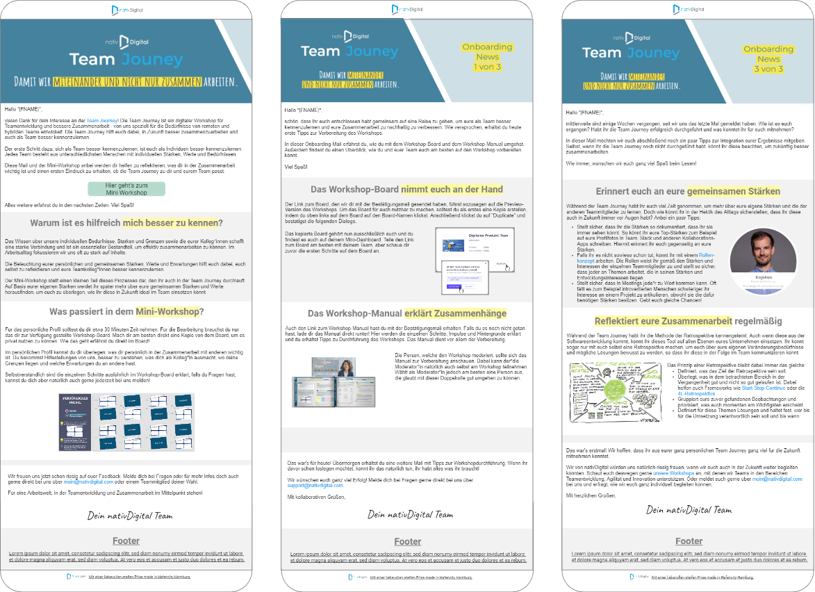 Team Journey Mails